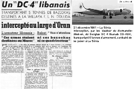 (Bernard Chenel) 21 décembre 1961 – La Sénia Interception, par les Vautour du Normandie.