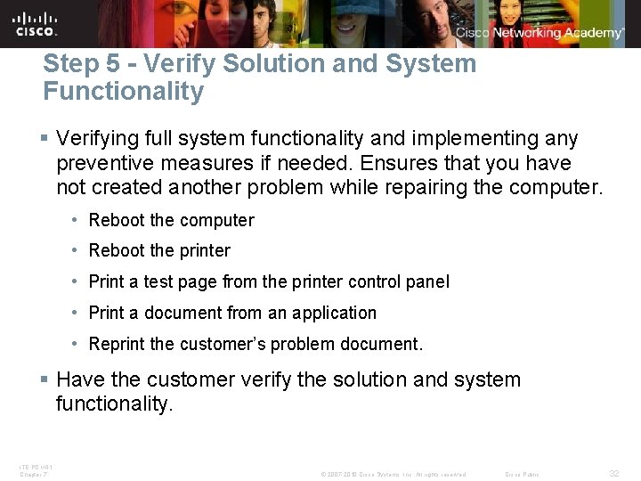 Step 5 - Verify Solution and System Functionality § Verifying full system functionality and