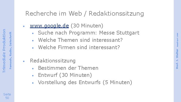 Seite 50 www. google. de (30 Minuten) · Suche nach Programm: Messe Stuttgart ·