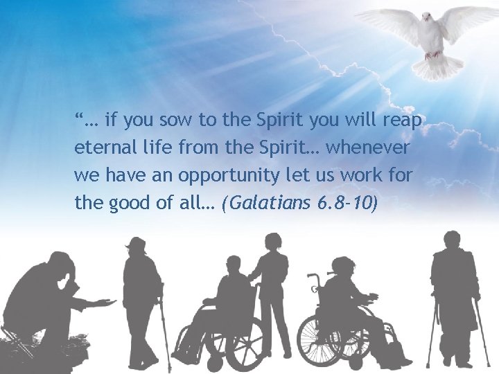 “… if you sow to the Spirit you will reap eternal life from the