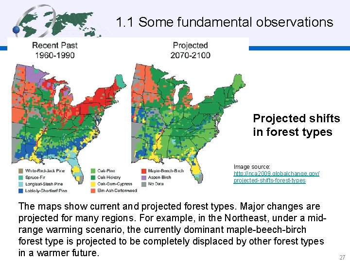 1. 1 Some fundamental observations Projected shifts in forest types Image source: http: //nca