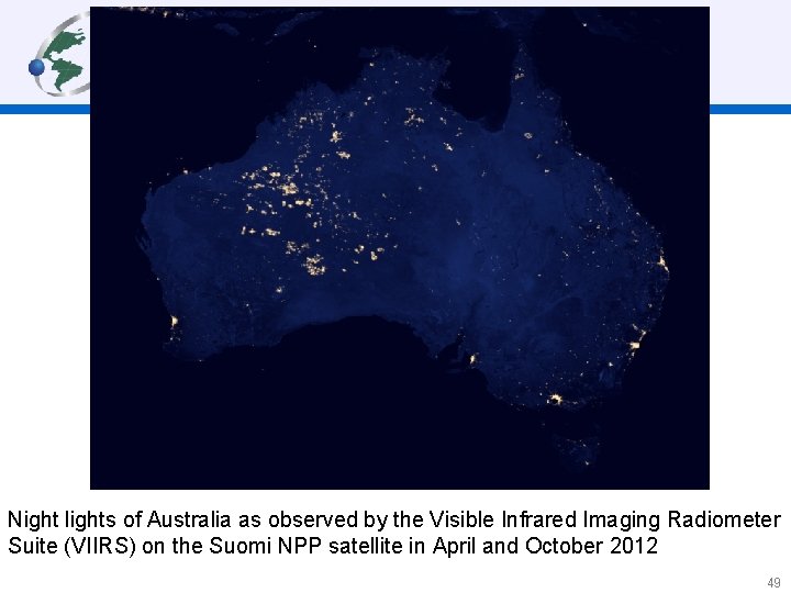 Night lights of Australia as observed by the Visible Infrared Imaging Radiometer Suite (VIIRS)