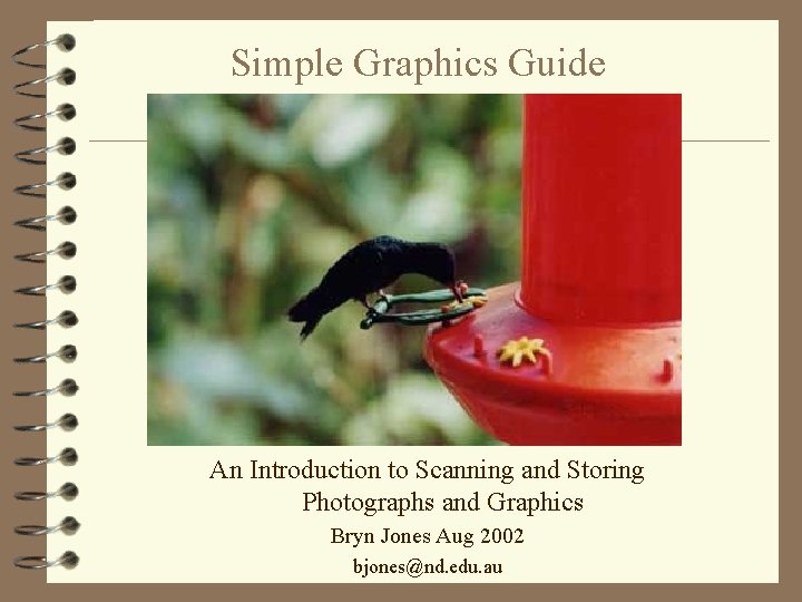 Simple Graphics Guide An Introduction to Scanning and