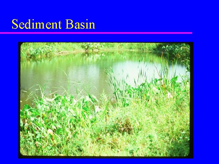 Sediment Basin 