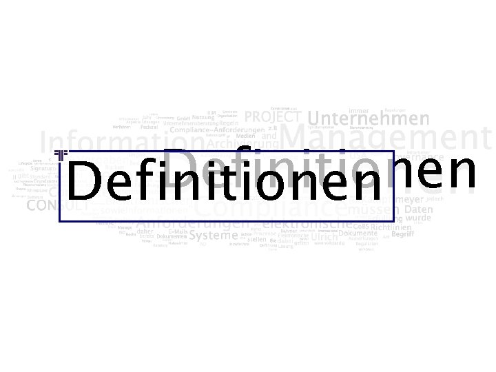 Definitionen 