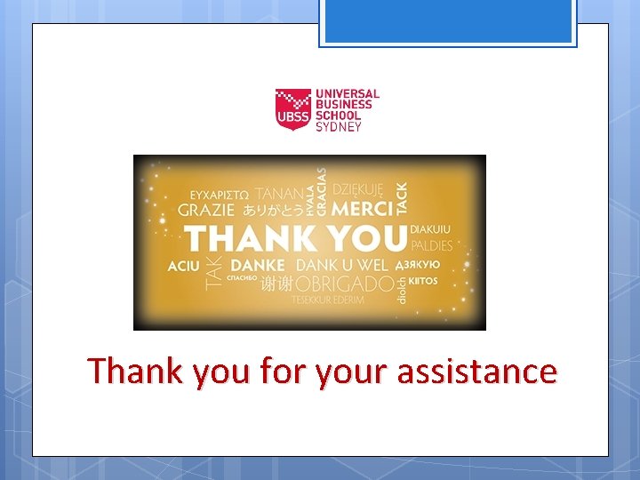 Thank you for your assistance 