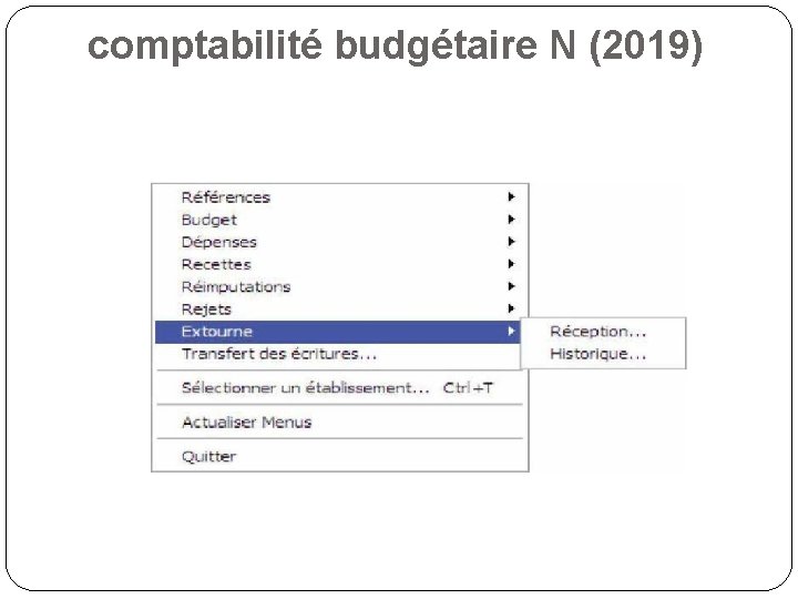 comptabilité budgétaire N (2019) 