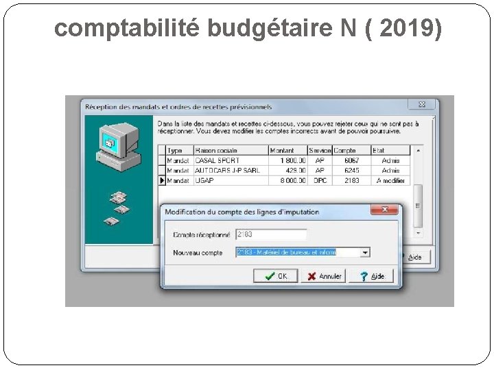 comptabilité budgétaire N ( 2019) 