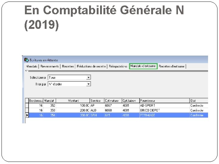 En Comptabilité Générale N (2019) 