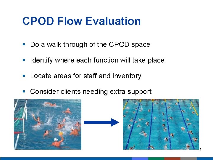 CPOD Flow Evaluation § Do a walk through of the CPOD space § Identify