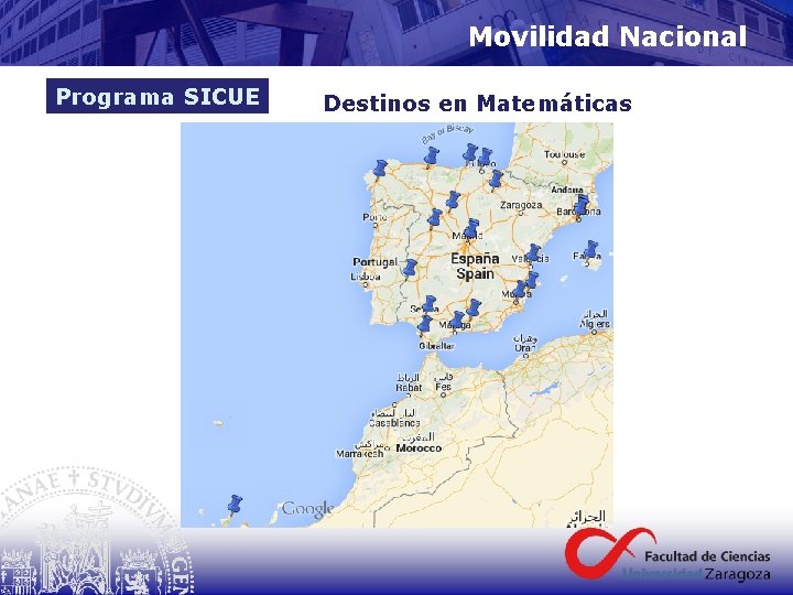 Movilidad Nacional Programa SICUE Destinos en Matemáticas 