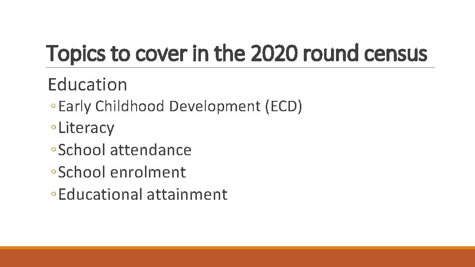 Topics Recommended Population and Housing Census BY PAULI