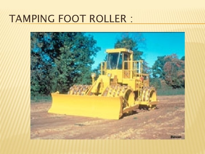 TAMPING FOOT ROLLER : 