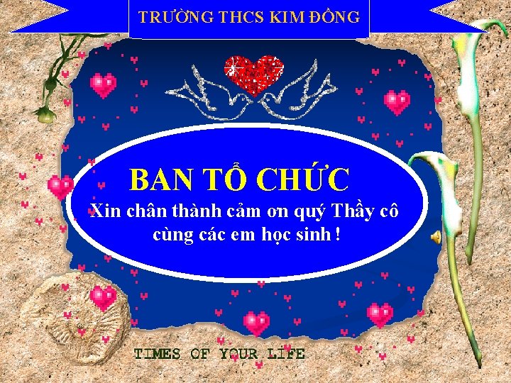 TRƯỜNG THCS KIM ĐỒNG BAN TỔ CHỨC Xin chân thành cảm ơn quý Thầy