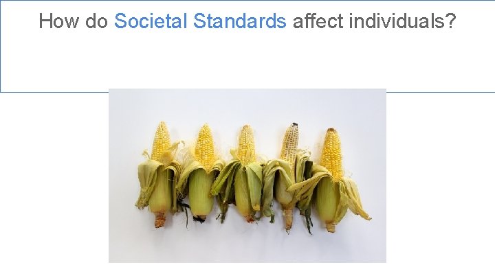 How do Societal Standards affect individuals? 