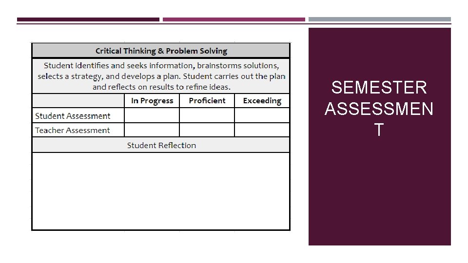 SEMESTER ASSESSMEN T 