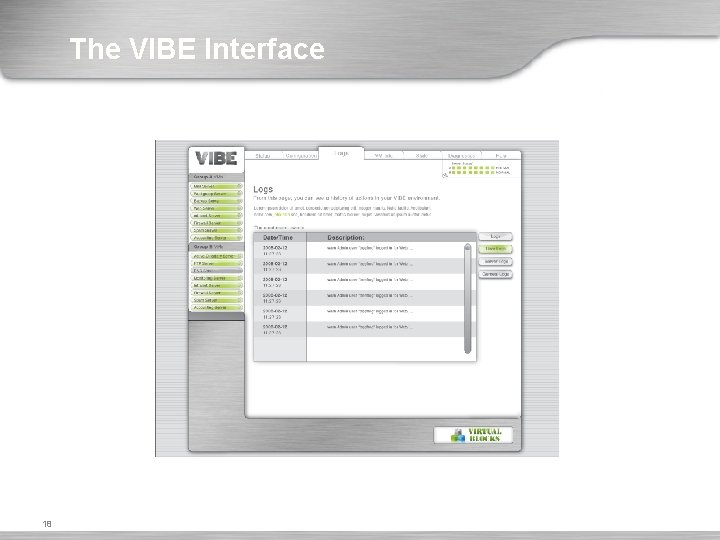 The VIBE Interface 18 