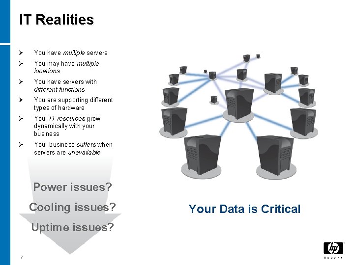 IT Realities Ø You have multiple servers Ø You may have multiple locations Ø