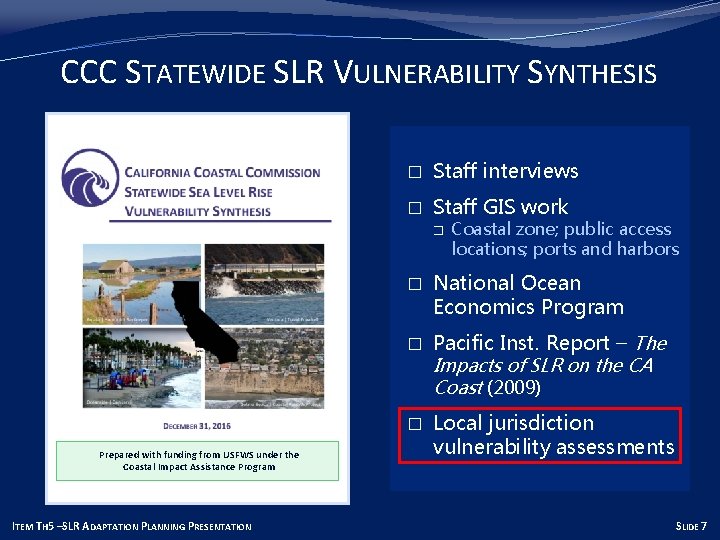 ITEM TH 5 SEA LEVEL RISE ADAPTATION PLANNING