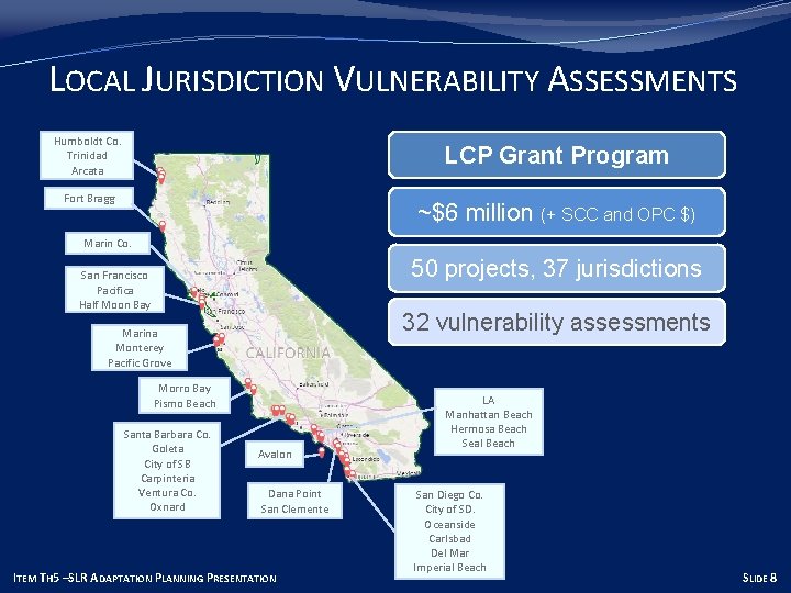 ITEM TH 5 SEA LEVEL RISE ADAPTATION PLANNING