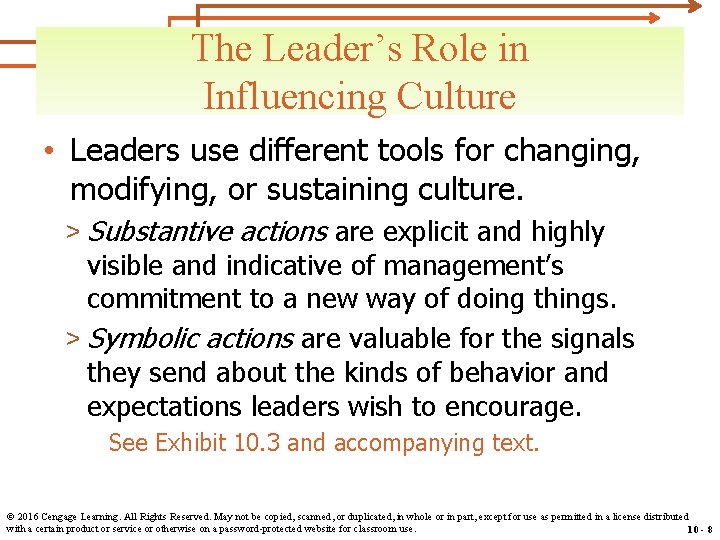 Chapter 10 Part Three Organizational Leadership of Culture