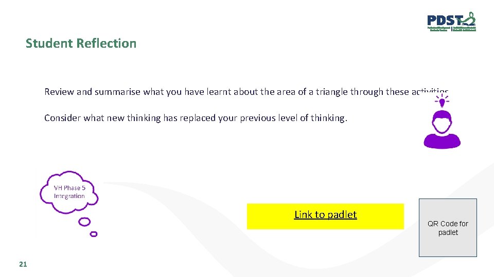 Student Reflection Review and summarise what you have learnt about the area of a