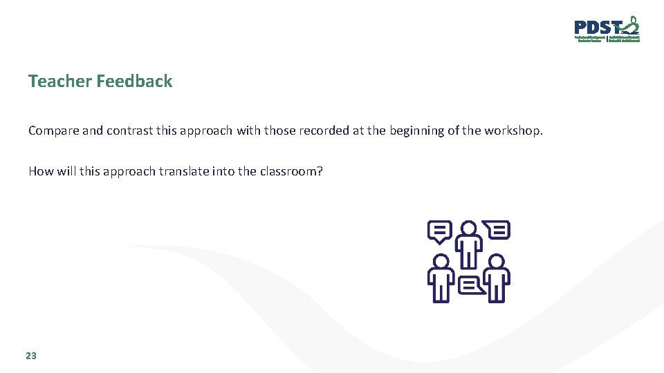 Teacher Feedback Compare and contrast this approach with those recorded at the beginning of