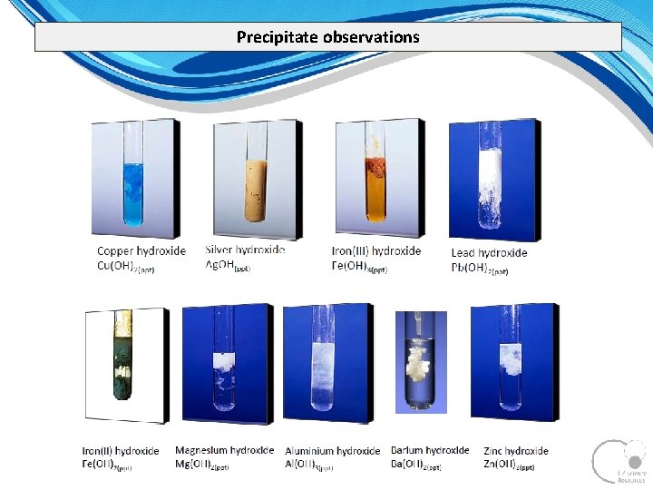 Precipitate observations 