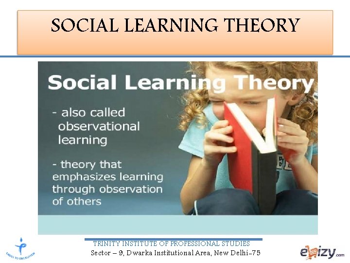 SOCIAL LEARNING THEORY TRINITY INSTITUTE OF PROFESSIONAL STUDIES Sector – 9, Dwarka Institutional Area,