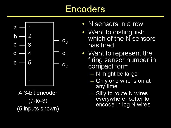 Encoders a 1 b c d 2 3 4 e 5. . A 3