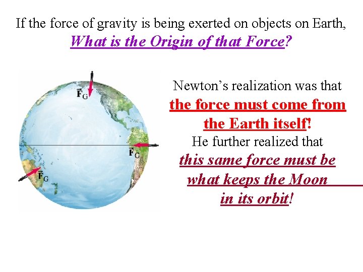 If the force of gravity is being exerted on objects on Earth, What is