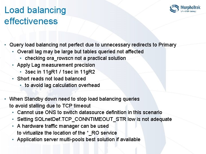 Load balancing effectiveness • Query load balancing not perfect due to unnecessary redirects to