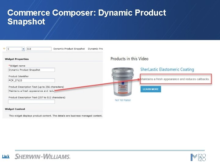 Commerce Composer: Dynamic Product Snapshot Link 