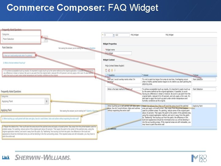 Commerce Composer: FAQ Widget Link 