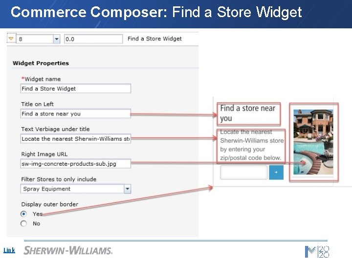 Commerce Composer: Find a Store Widget Link 