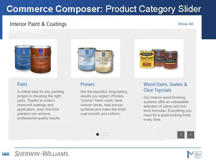 Commerce Composer: Product Category Slider Link 