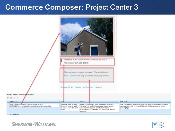 Commerce Composer: Project Center 3 Link 