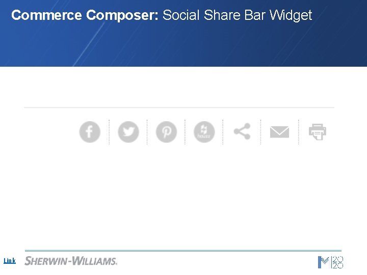 Commerce Composer: Social Share Bar Widget Link 