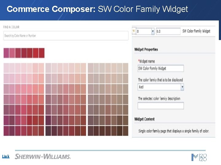 Commerce Composer: SW Color Family Widget Link 