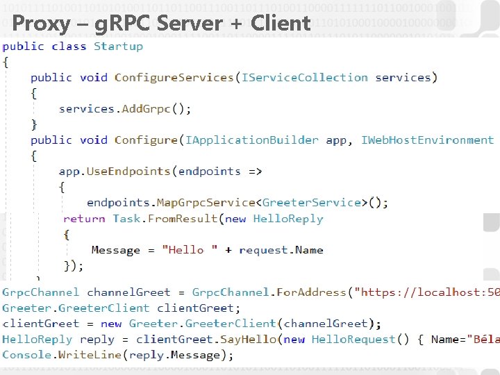 Proxy – g. RPC Server + Client 52 