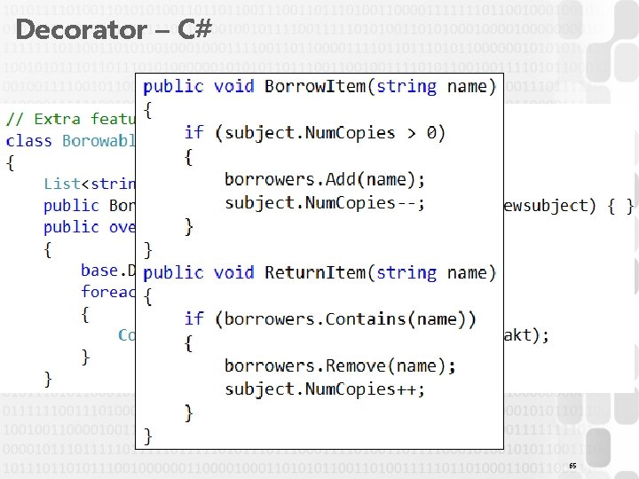 Decorator – C# 65 