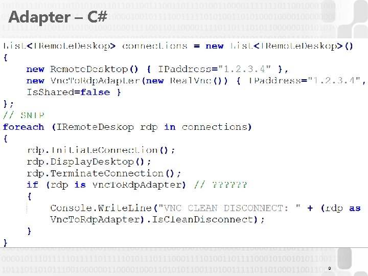 Adapter – C# 9 