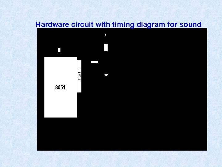 Hardware circuit with timing diagram for sound 