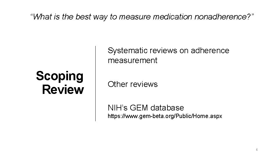 “What is the best way to measure medication nonadherence? ” Systematic reviews on adherence