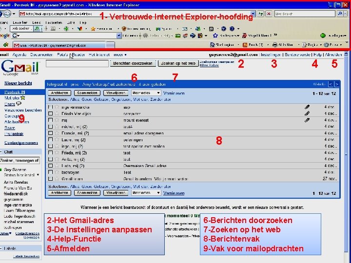 1 - Vertrouwdemet Internet. Google Explorer-hoofding Goochelen Briefpost verzenden en ontvangen met “Gmail” Deze