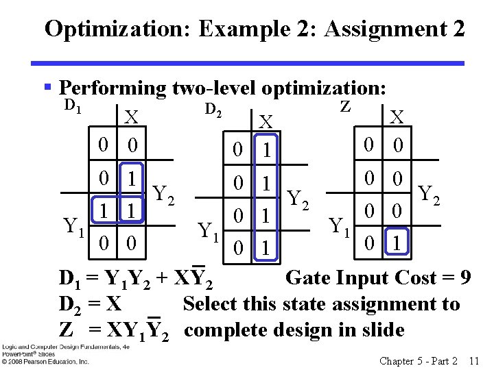 Optimization: Example 2: Assignment 2 § Performing two-level optimization: D 1 X 0 0