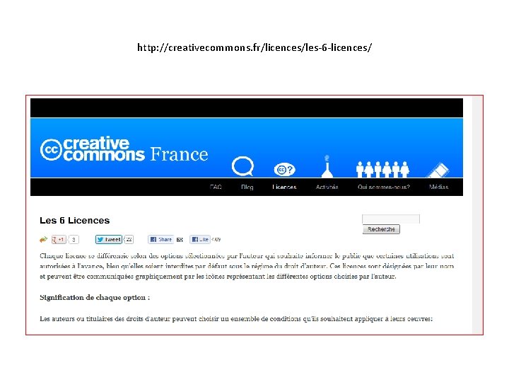 http: //creativecommons. fr/licences/les-6 -licences/ 