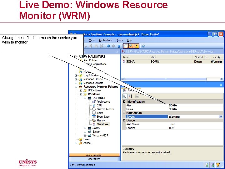 Live Demo: Windows Resource Monitor (WRM) Change these fields to match the service you