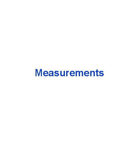 Measurements 