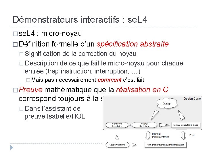 Démonstrateurs interactifs : se. L 4 � se. L 4 : micro-noyau � Définition